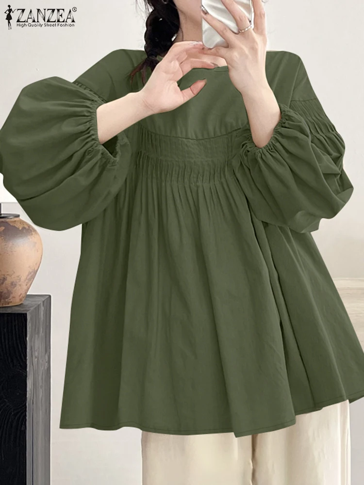 ZANZEA Spring Fashion Long Puff Sleeve Shirt Women Solid Blouse Elegant OL Work Tops Autumn Casual Loose Holiday Blusas Tunic
ZANZEA Spring Fashion Long Puff Sleeve Shirt Women Solid Blouse Elegant OL Work Tops Autumn Casual Loose Holiday Blusas Tunic
