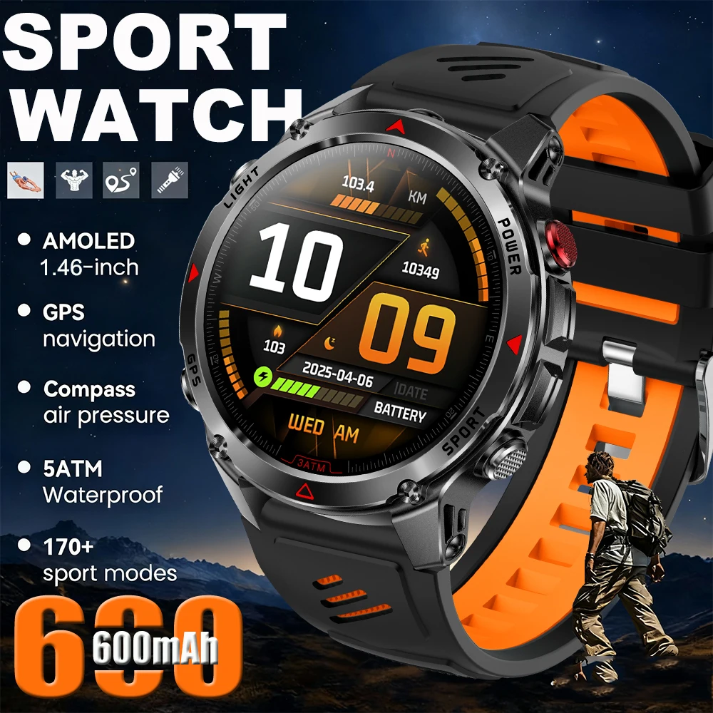 T-Rex3 Ultra 600mAh Battery Smart Watch Men Compass Bt Call 3ATM Waterproof Sports tracker Outdoors Military Smartwatches New
T-Rex3 Ultra 600mAh Battery Smart Watch Men Compass Bt Call 3ATM Waterproof Sports tracker Outdoors Military Smartwatches New