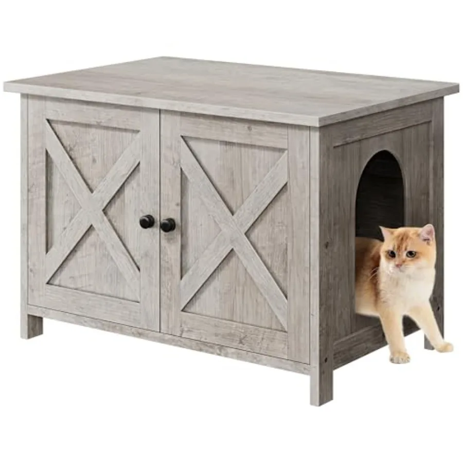 Cat Littler Box Enclosure, Litter Box Furniture Hidden with Removable Divider, Cat House with End Table, , 31.5 inch
Cat Littler Box Enclosure, Litter Box Furniture Hidden with Removable Divider, Cat House with End Table, , 31.5 inch