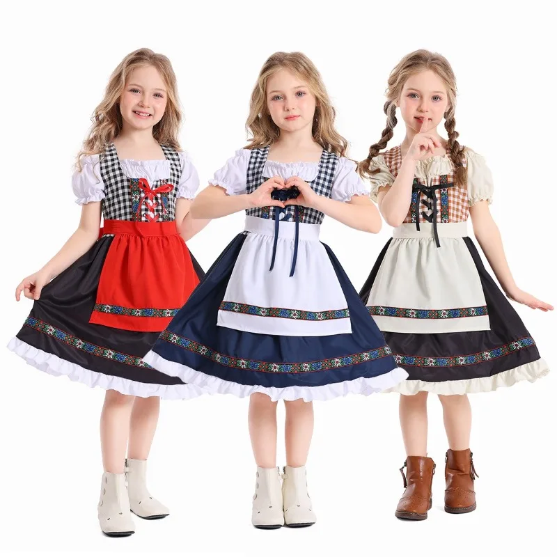 Girls Oktoberfest Dirndl Dress Kids German Beer Maid Costume Halloween Carnival Cosplay Outfit
Girls Oktoberfest Dirndl Dress Kids German Beer Maid Costume Halloween Carnival Cosplay Outfit