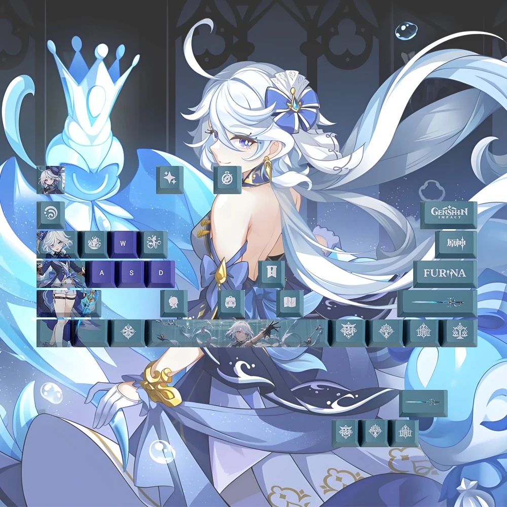 29 key Keycap Genshin Impact Keycap Keycover PBT DYE Sublimation OEM Key Cap MX Cross Axis Switch Keycap for Mechanical Keyboard
29 key Keycap Genshin Impact Keycap Keycover PBT DYE Sublimation OEM Key Cap MX Cross Axis Switch Keycap for Mechanical Keyboard