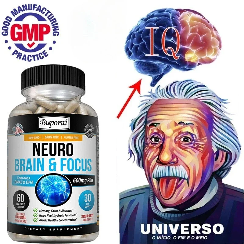 Memory, Focus, Clarity, Energy Brain Supplement - Nootropic Brain Booster DMAE Vitamins B12, Ginkgo
Memory, Focus, Clarity, Energy Brain Supplement - Nootropic Brain Booster DMAE Vitamins B12, Ginkgo