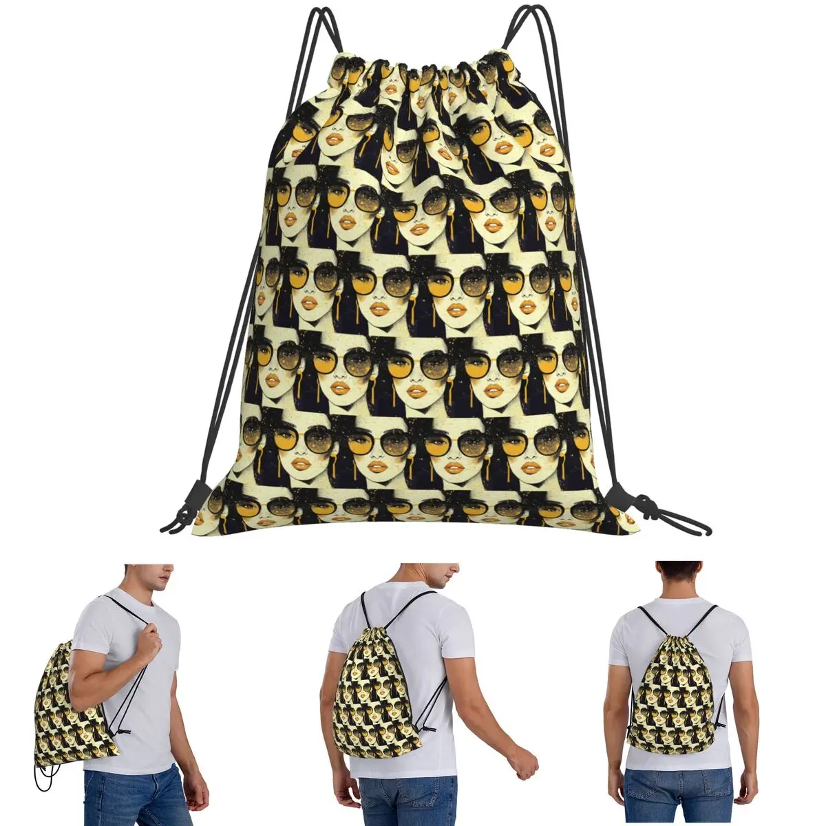 Splatter Stylish Woman With Bold Glasses Backpacks Portable Drawstring Bags Sundries Bag Book Bags for Man Woman Students
Splatter Stylish Woman With Bold Glasses Backpacks Portable Drawstring Bags Sundries Bag Book Bags for Man Woman Students