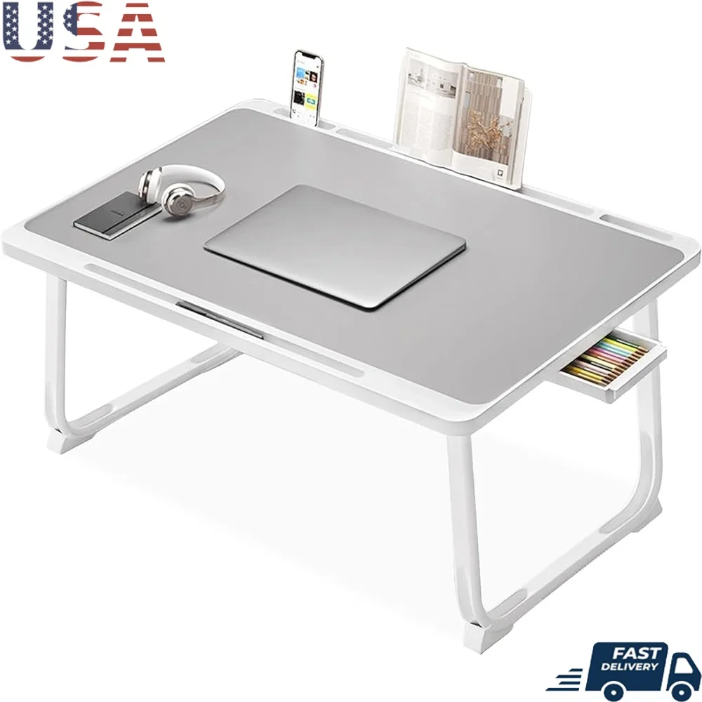 Foldable Laptop Desk Bed Tray Table with Storage Drawer Tablet Slot Bookstand U-Shaped Legs Non-Slip Mat Portable Multi-Function
Foldable Laptop Desk Bed Tray Table with Storage Drawer Tablet Slot Bookstand U-Shaped Legs Non-Slip Mat Portable Multi-Function