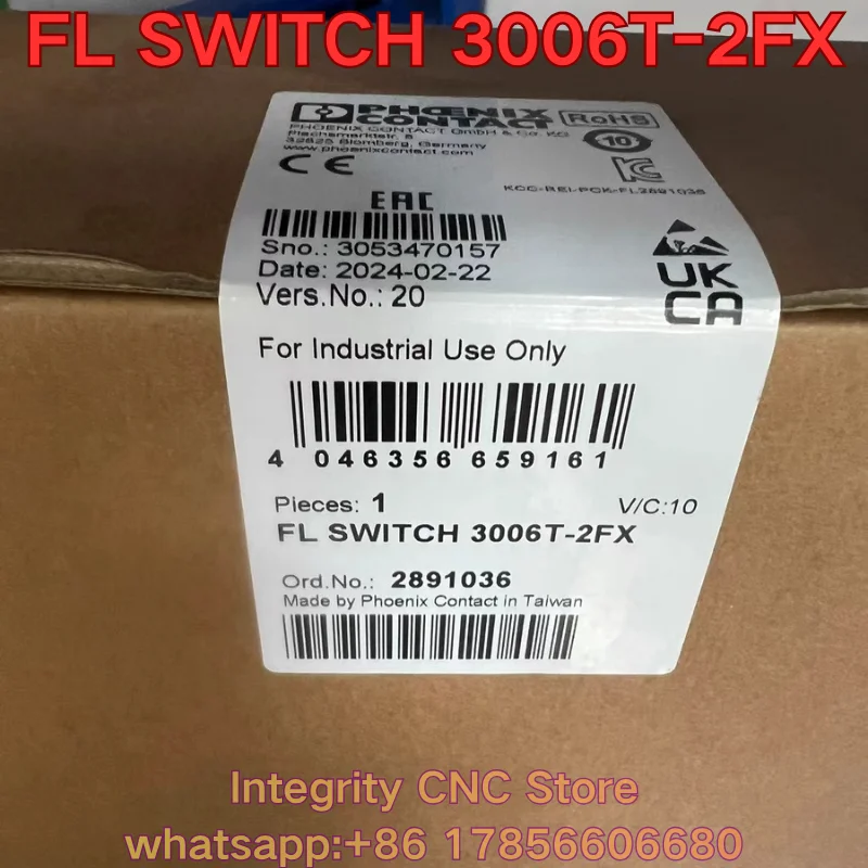 New FL SWITCH 3006T-2FX PLC module 2891036
New FL SWITCH 3006T-2FX PLC module 2891036