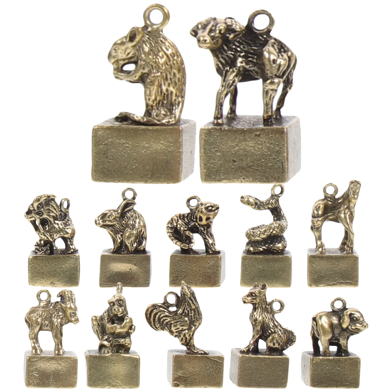 12 Pcs Zodiac Seals Retro Ornament Adornment Car Toy Decorations Statue Style Brass Delicate Office
12 Pcs Zodiac Seals Retro Ornament Adornment Car Toy Decorations Statue Style Brass Delicate Office