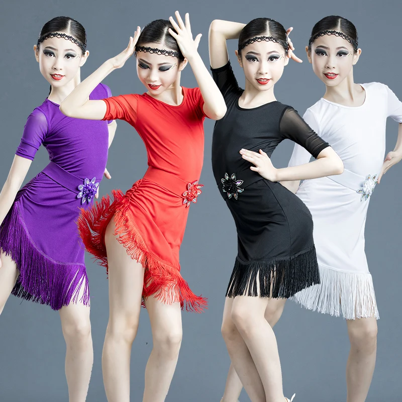 Children's Latin Dance Dress Autumn Winter Latin Competition Professional Practice Clothing Performance Clothing Tassel
Children's Latin Dance Dress Autumn Winter Latin Competition Professional Practice Clothing Performance Clothing Tassel