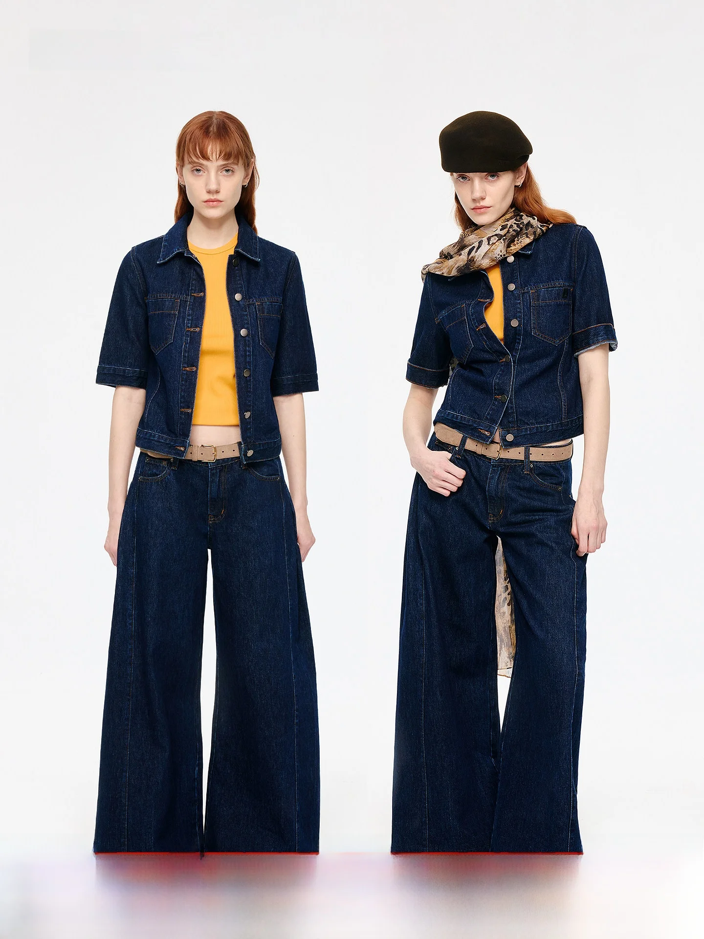 Retro Original Denim Set Women's Spring 2026 ort Sve irt Pleated Wide Leg Pants Faionable Casual Two-Piece Suit
Retro Original Denim Set Women's Spring 2026 ort Sve irt Pleated Wide Leg Pants Faionable Casual Two-Piece Suit