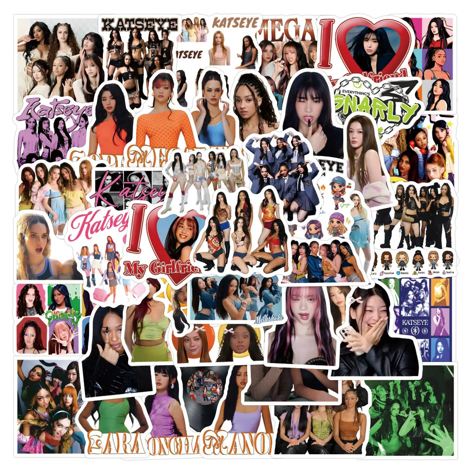 60Pcs KATSEYE Cute Idol Stickers, Waterproof Art Decals, Multi-scene Decor for Daily Supplies, Perfect Fan Collection Present
60Pcs KATSEYE Cute Idol Stickers, Waterproof Art Decals, Multi-scene Decor for Daily Supplies, Perfect Fan Collection Present