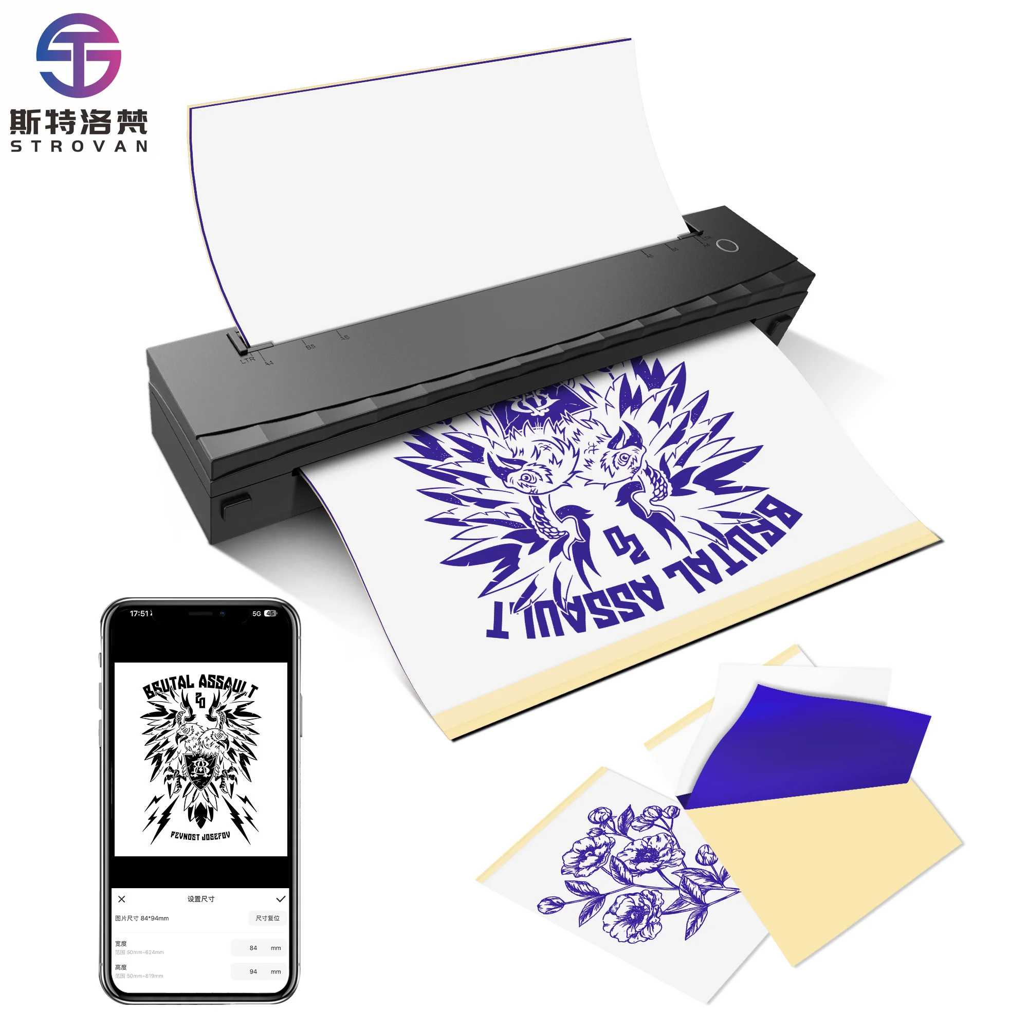 Tattoo Stencil Printer D80 Thermal for Portable Tattoo Machine Artist Tattoo Shop Supplies 203dpi
Tattoo Stencil Printer D80 Thermal for Portable Tattoo Machine Artist Tattoo Shop Supplies 203dpi