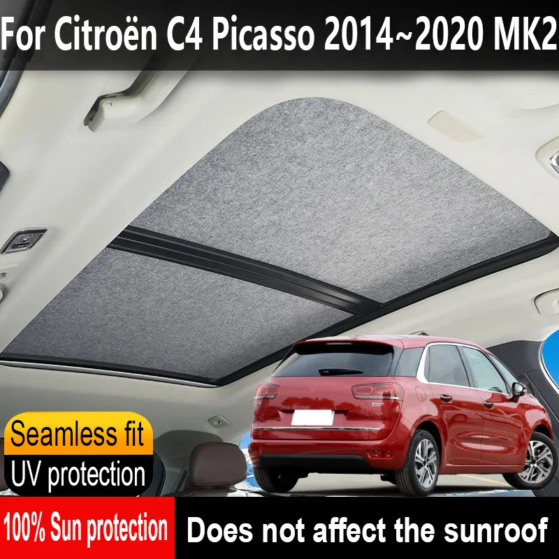 Car Sunroof Insulation Roof Visor For Citroën C4 Picasso 2014~2020 19 MK2 Anti-UV Electrostatic Adsorption Sky Curtain Sunshade 
Car Sunroof Insulation Roof Visor For Citroën C4 Picasso 2014~2020 19 MK2 Anti-UV Electrostatic Adsorption Sky Curtain Sunshade