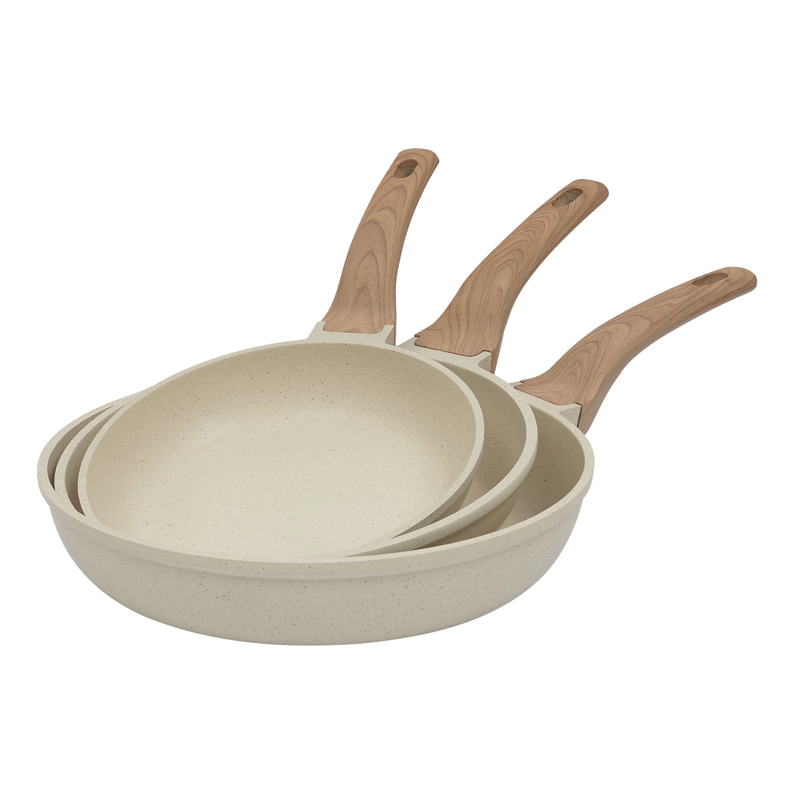 3-size Flat-bottom Skillet 3 Pcs Non-stick Frying Pan Set Stainless Steel & Aluminum Alloy Dishwasher Safe for Induction Gas Stove
3-size Flat-bottom Skillet 3 Pcs Non-stick Frying Pan Set Stainless Steel & Aluminum Alloy Dishwasher Safe for Induction Gas Stove