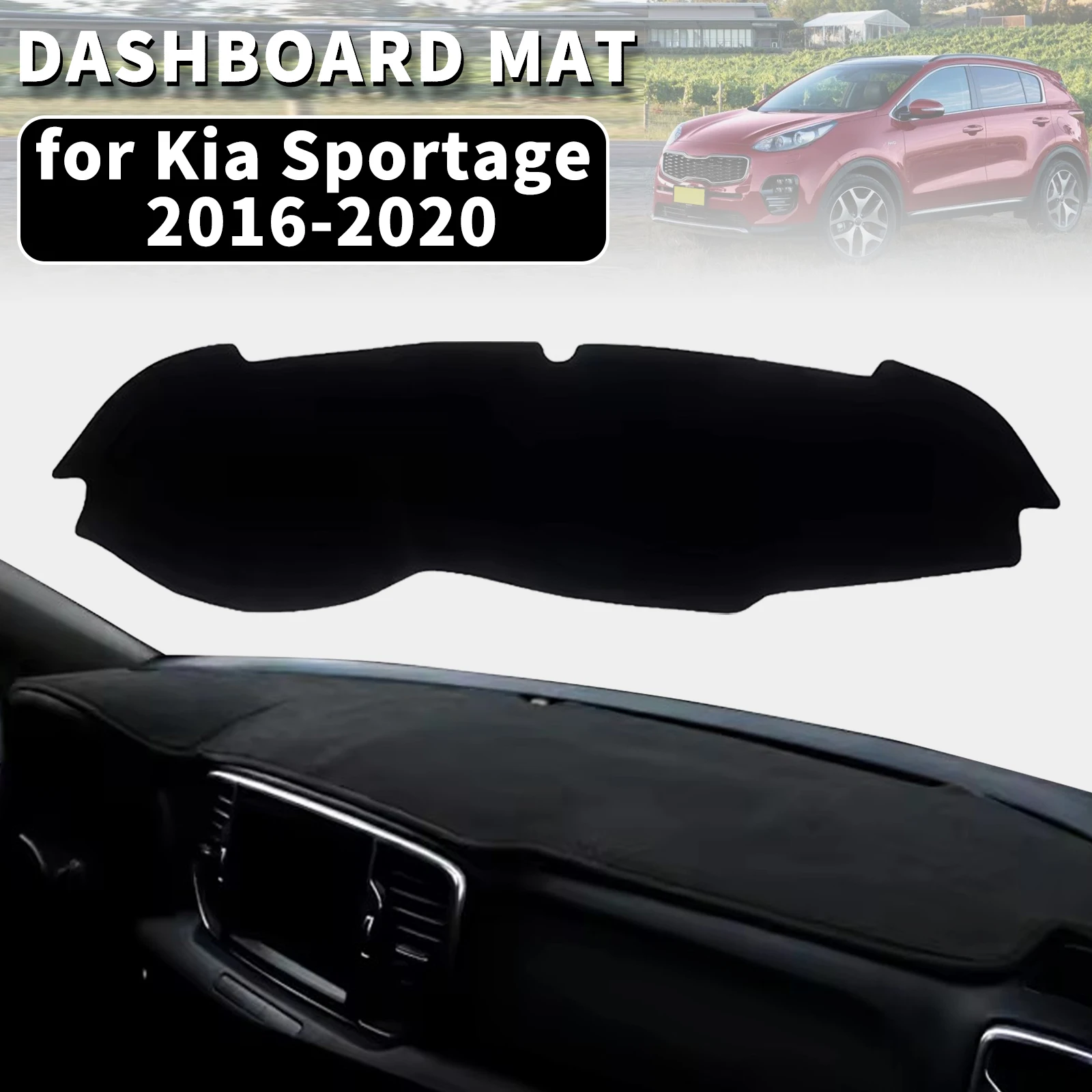 for Kia Sportage 2016-2020 Dashmat Dashboard Cover Dash Mat Anti-UV Sun Shade Carpet Pad Car Styling Accessories Protector
for Kia Sportage 2016-2020 Dashmat Dashboard Cover Dash Mat Anti-UV Sun Shade Carpet Pad Car Styling Accessories Protector