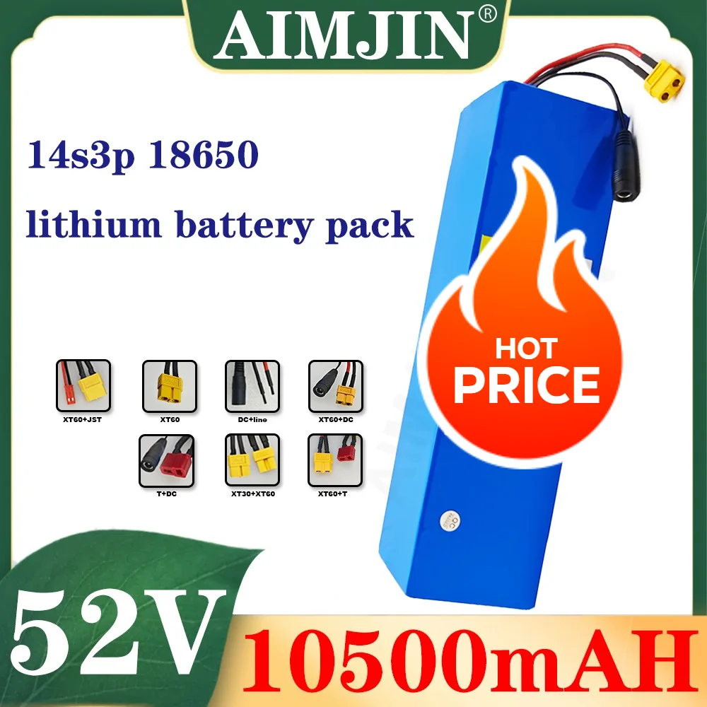 18650 Lithium 14S3P battery pack 52V 10.5Ah Built-in BMS for 0-1000W Electric Motorcycle Scooter Battery
18650 Lithium 14S3P battery pack 52V 10.5Ah Built-in BMS for 0-1000W Electric Motorcycle Scooter Battery