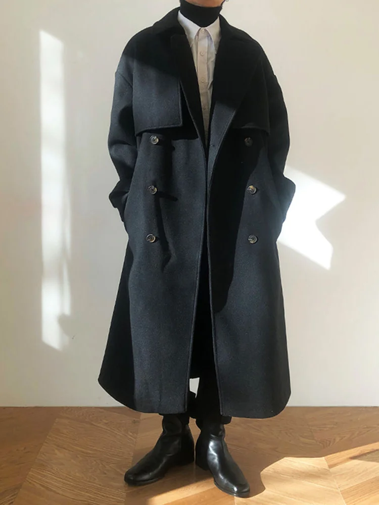 Мужское утепленное шерстяное пальто в стиле корейских дорам, осенне-зимнее, длинное, в британском стиле, повседневное, шикарное, ветрозащитное, куртка-ветровка
Мужское утепленное шерстяное пальто в стиле корейских дорам, осенне-зимнее, длинное, в британском стиле, повседневное, шикарное, ветрозащитное, куртка-ветровка