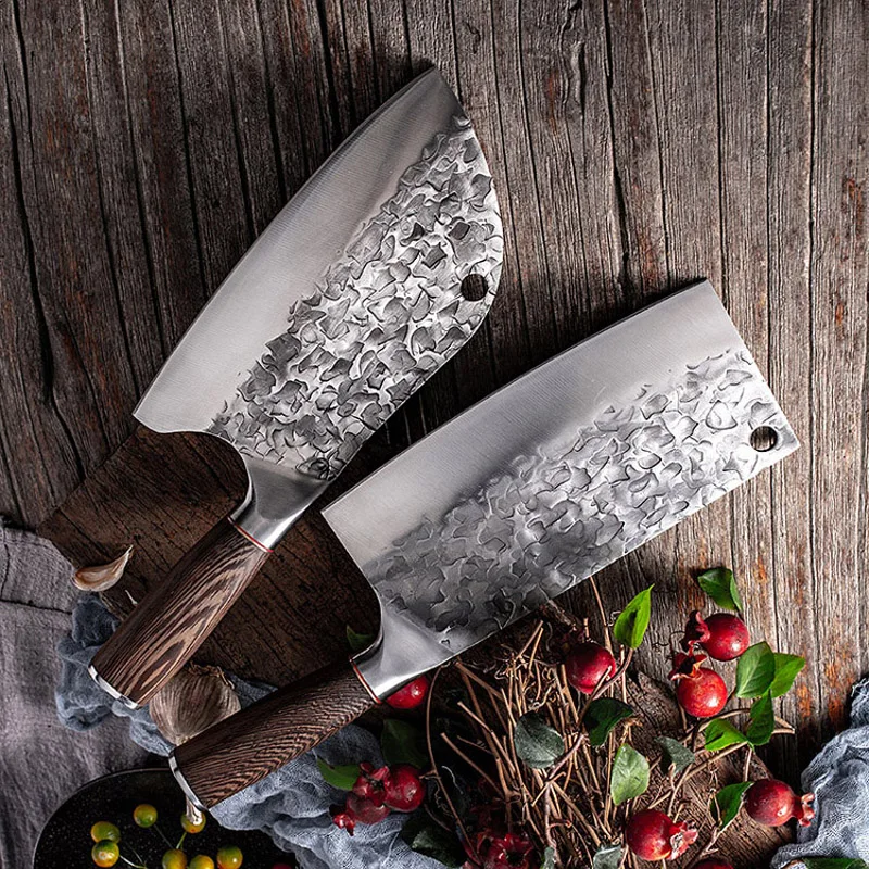 Butcher Knife For Kitchen Strong Sharp Forged Knife Hammer Stainless Steel Chef' Chopper Cooking Knive Meat Slicer Knifes
Butcher Knife For Kitchen Strong Sharp Forged Knife Hammer Stainless Steel Chef' Chopper Cooking Knive Meat Slicer Knifes