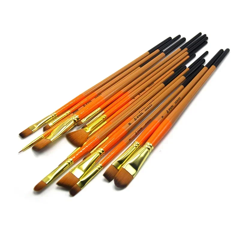 15 pcs Set Long Handle Nylon Artist Paint Brush Hair for Acrylic Paint Brush Watercolor Painting Professional Drawing All Size
15 pcs Set Long Handle Nylon Artist Paint Brush Hair for Acrylic Paint Brush Watercolor Painting Professional Drawing All Size