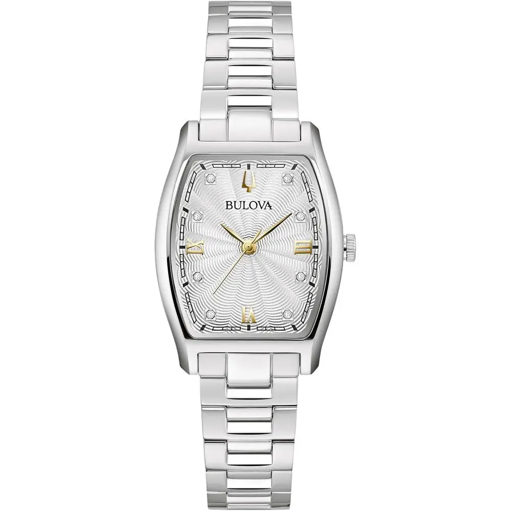 Женские кварцевые часы Bulova DrClassic Diamond с тремя стрелками, браслет из нержавеющей стали, корпус 26x35 мм
Женские кварцевые часы Bulova DrClassic Diamond с тремя стрелками, браслет из нержавеющей стали, корпус 26x35 мм