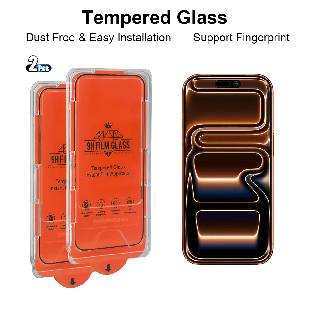 2pcs Tempered Glass for iPhone 17 Pro Max / 17 Pro / 17 / iPhone 16 Pro Max / 16 Pro / 16 Plus / 16 Screen Protector Dust-free
2pcs Tempered Glass for iPhone 17 Pro Max / 17 Pro / 17 / iPhone 16 Pro Max / 16 Pro / 16 Plus / 16 Screen Protector Dust-free