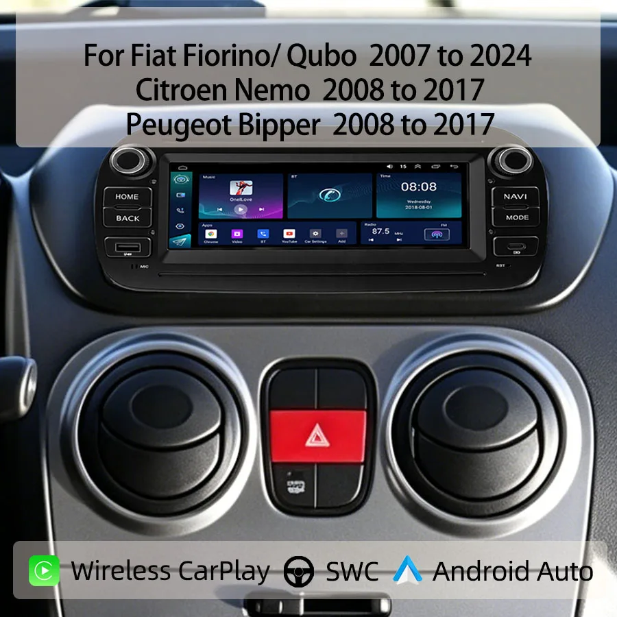 7“Android Car Radio For Fiat Fiorino/Qubo/Citroen Nemo/Peugeot Bipper Wireless CarPlay Auto GPS Nav Bluetooth Steering Control
7“Android Car Radio For Fiat Fiorino/Qubo/Citroen Nemo/Peugeot Bipper Wireless CarPlay Auto GPS Nav Bluetooth Steering Control