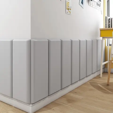 5PCS/ 3D Anti-Collision Wall Padding, Peel & Stick Upholstered Panels, Queen Headboard, Playroom Decorative Protection Panel