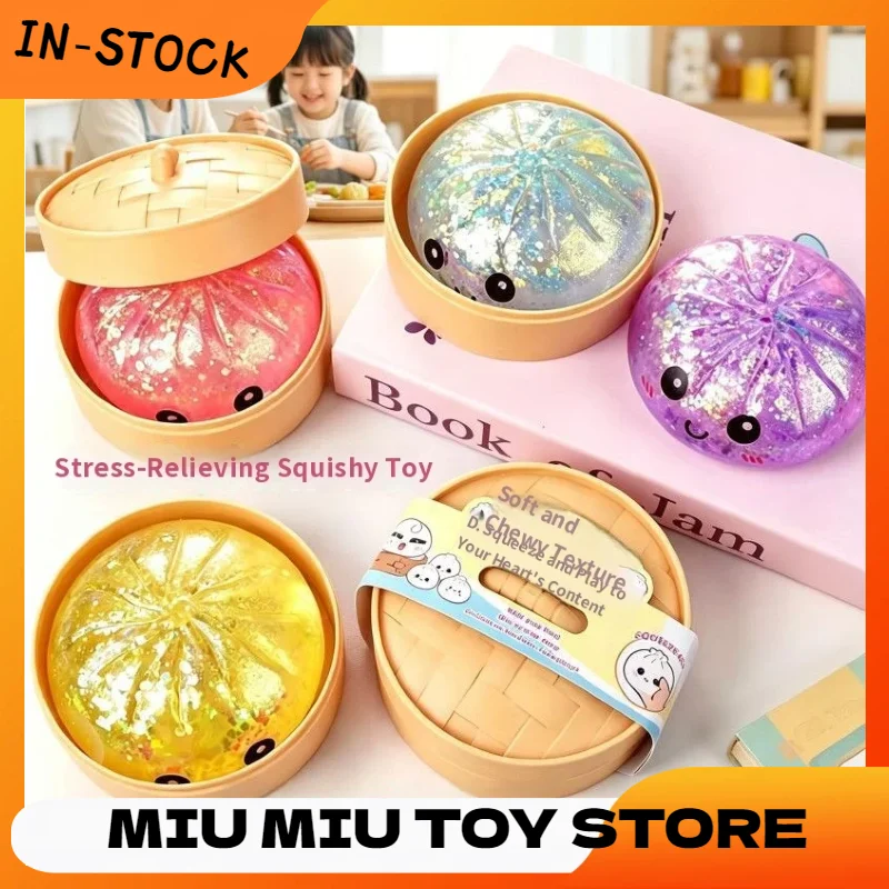 Squishy Dumpling Steamed Bun Toy Slow Rising Rebound Glitter Stress Relief Ball Fidget Random Face Coloful Squeeze Pinch Toy
Squishy Dumpling Steamed Bun Toy Slow Rising Rebound Glitter Stress Relief Ball Fidget Random Face Coloful Squeeze Pinch Toy