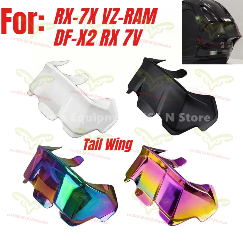 Helmet Spoiler Rear Trim Accessory For RX-7X RX7X VZ-Ram RX7V RX7 Motorbike Helmet Modification Tail Wing