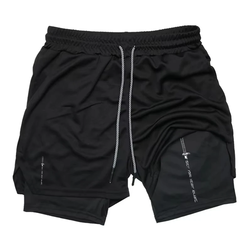 Men's 2-in-1 Running Shorts Sporty Quick Dry Loose Casual Summer Gym Shorts Activewear with Phone Towel Loop Pocket Double Deck
Men's 2-in-1 Running Shorts Sporty Quick Dry Loose Casual Summer Gym Shorts Activewear with Phone Towel Loop Pocket Double Deck