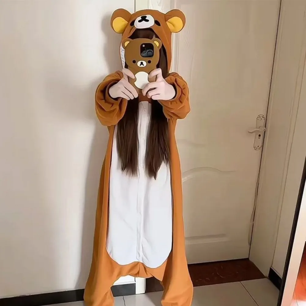 Kawaii Rilakkuma Pajamas for Women Winter Plush Thick Jumpsuit Couple Outfit Cute Cartoon Student Home Clothing Set Girl's Gifts
Kawaii Rilakkuma Pajamas for Women Winter Plush Thick Jumpsuit Couple Outfit Cute Cartoon Student Home Clothing Set Girl's Gifts