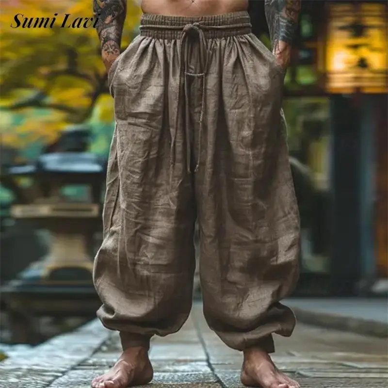 Seaside Beach Casual Lantern Pants Mens Vintage Solid Color Breathable Loose Linen Pants For Men Summer Leisure Baggy Trousers
Seaside Beach Casual Lantern Pants Mens Vintage Solid Color Breathable Loose Linen Pants For Men Summer Leisure Baggy Trousers