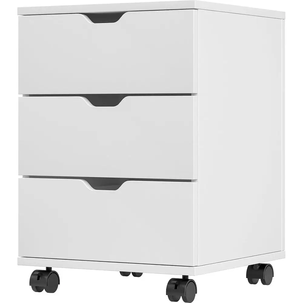 Portable Wooden 3 Drawer File Cabinet on Wheels for Home Office
Portable Wooden 3 Drawer File Cabinet on Wheels for Home Office