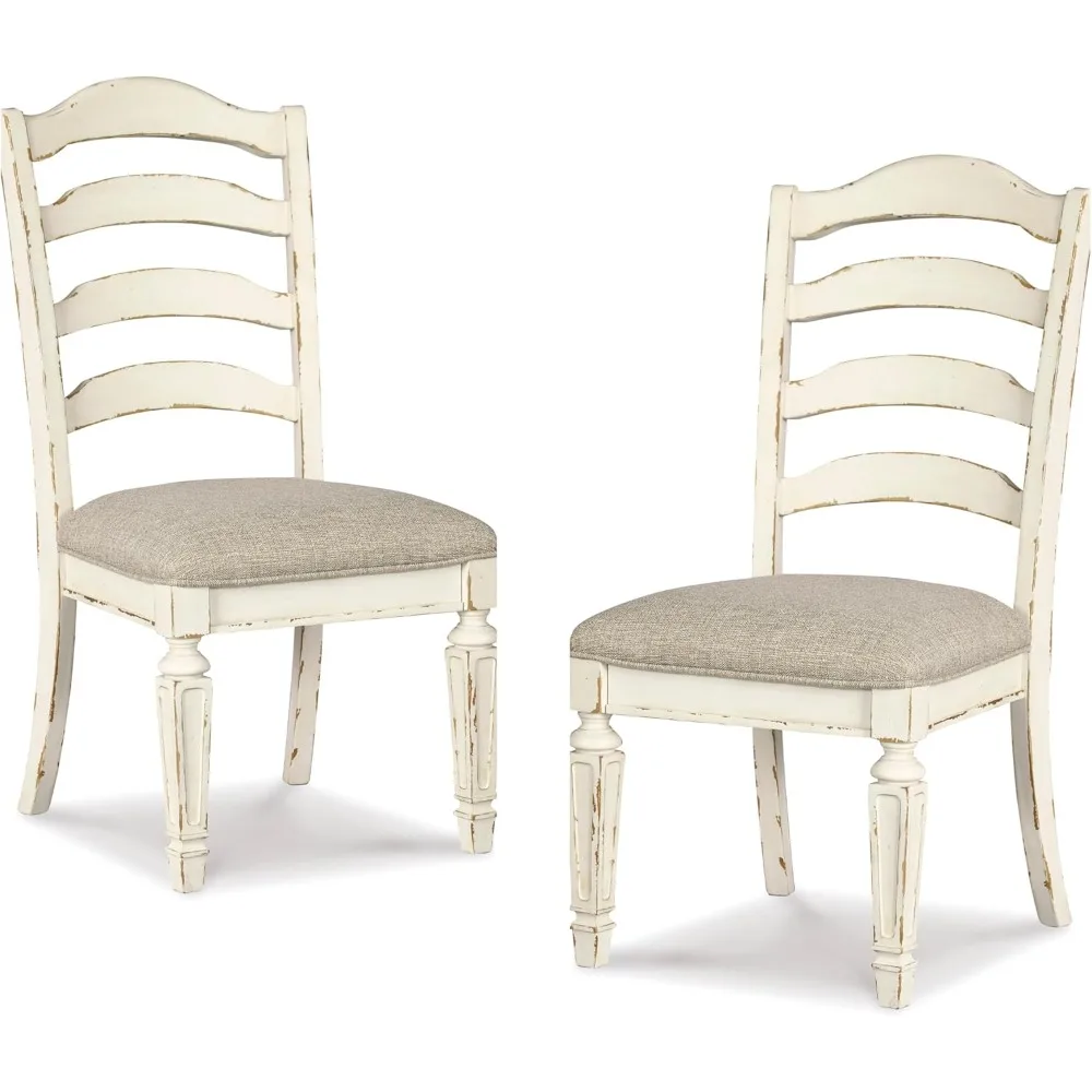 Realyn Dining Room Upholstered Chair 2 Count, Antique White 
Realyn Dining Room Upholstered Chair 2 Count, Antique White