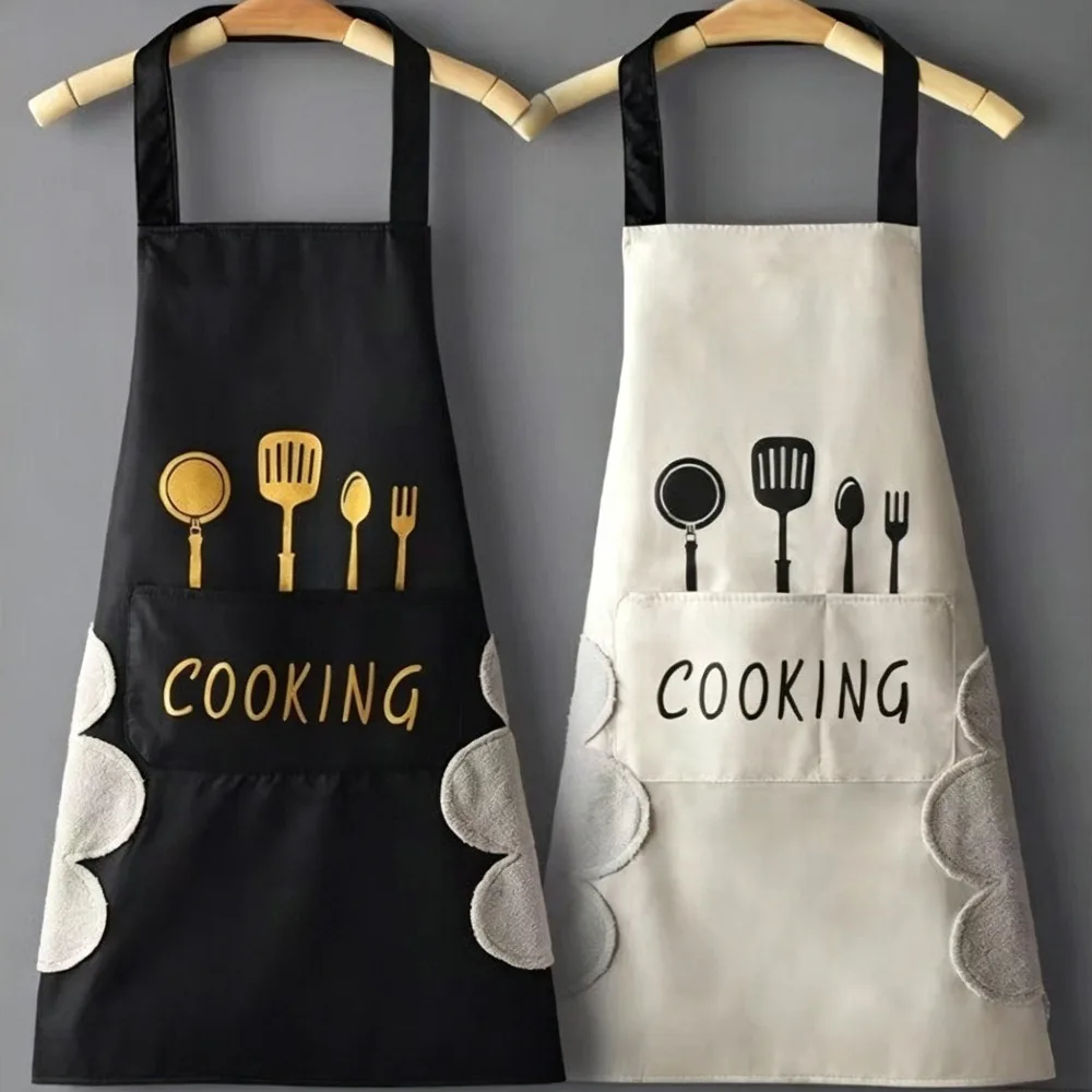 Waterproof Oil Resistant Kitchen Apron with Hand Towel Adjustable Cooking Chef Apron with Pocket for Home Baking BBQ Restaurant
Waterproof Oil Resistant Kitchen Apron with Hand Towel Adjustable Cooking Chef Apron with Pocket for Home Baking BBQ Restaurant