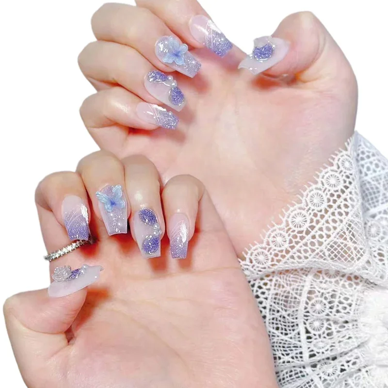 *Pure handmade wear nail dream gentle white temperament butterfly advanced custom nail art nail sticker
*Pure handmade wear nail dream gentle white temperament butterfly advanced custom nail art nail sticker