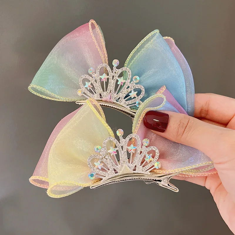 Pastel Rainbow Hair Bows Gradient Color Princess Crown Hair Clips Standing Bowknot Hairpin Kids Barrette Korean Hair Accessories
Pastel Rainbow Hair Bows Gradient Color Princess Crown Hair Clips Standing Bowknot Hairpin Kids Barrette Korean Hair Accessories