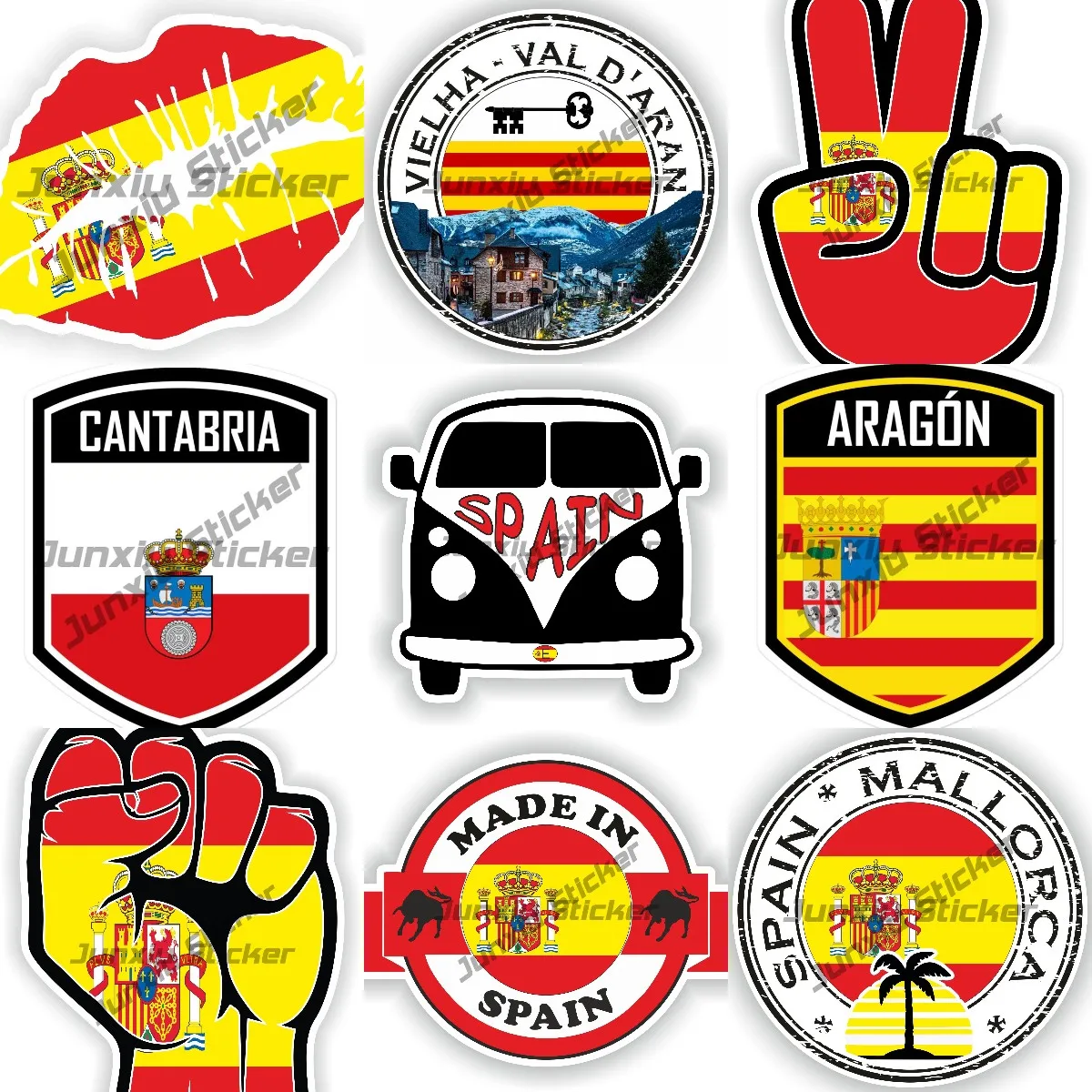 Cantabria País Vasco Aragon Spain Emblem Stickers Spain Map with Flag Ibiza Madrid Barcelona Sevilla Menorca Round Flag Seal
Cantabria País Vasco Aragon Spain Emblem Stickers Spain Map with Flag Ibiza Madrid Barcelona Sevilla Menorca Round Flag Seal