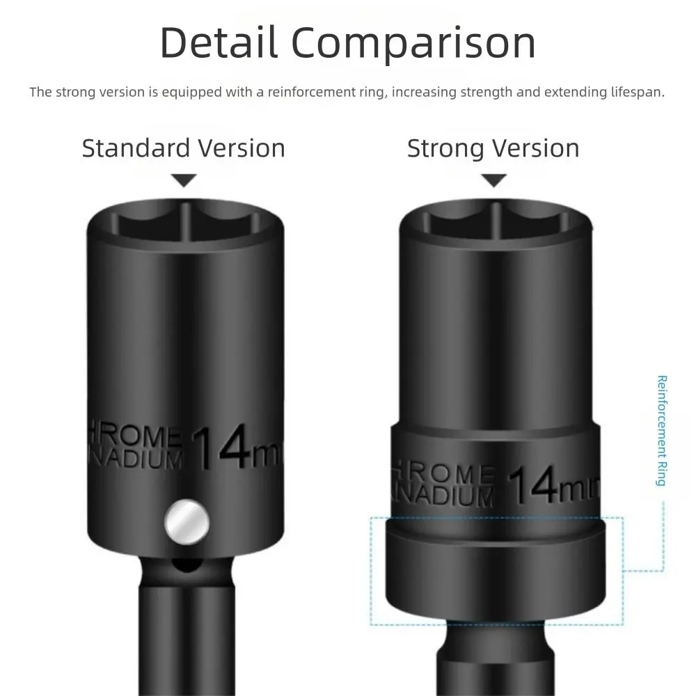 CR-MO Chromium Molybdenum Steel Swivel Wrench 1/2" 12~19mm Hex Adapter Impact High Hardness Hand Tool Universal Joint Wrench
CR-MO Chromium Molybdenum Steel Swivel Wrench 1/2" 12~19mm Hex Adapter Impact High Hardness Hand Tool Universal Joint Wrench