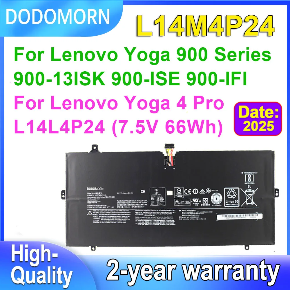 DODOMORN L14M4P24 L14L4P24 Laptop Battery For Lenovo Yoga 4 Pro 900-13ISK 900-ISE 900-IFI Series 7.5V 66Wh 2ICP5/54/116-2
DODOMORN L14M4P24 L14L4P24 Laptop Battery For Lenovo Yoga 4 Pro 900-13ISK 900-ISE 900-IFI Series 7.5V 66Wh 2ICP5/54/116-2