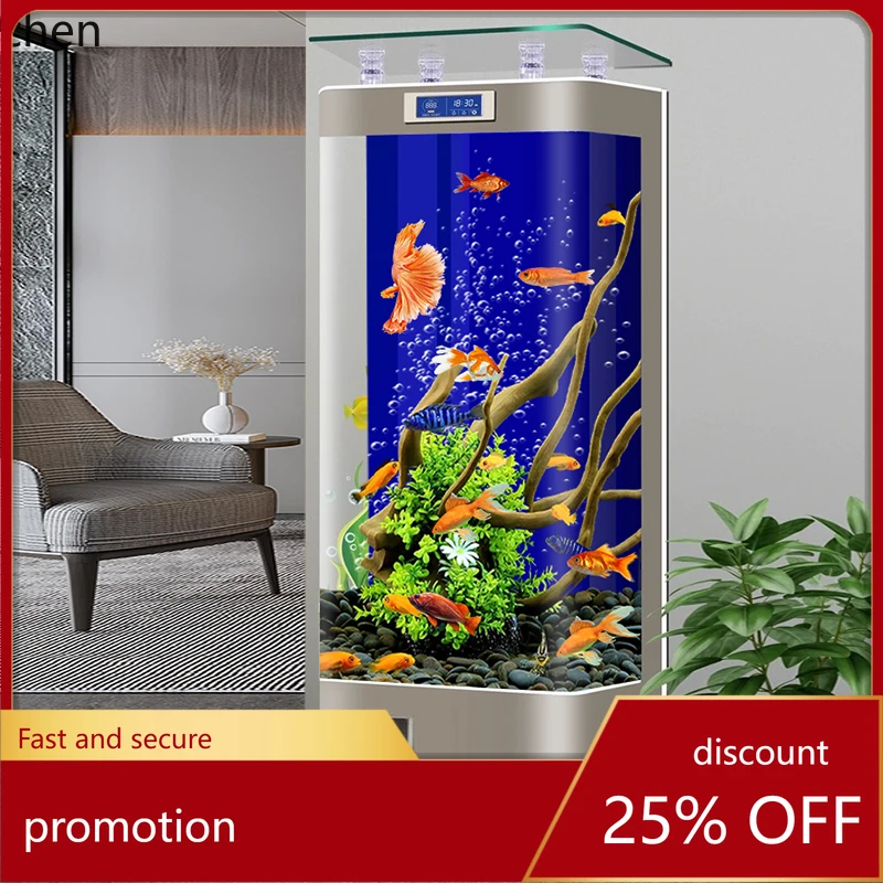 HT new integrated molding hot bending goldfish tank living room vertical ecological aquarium glass lazy fish tank
HT new integrated molding hot bending goldfish tank living room vertical ecological aquarium glass lazy fish tank