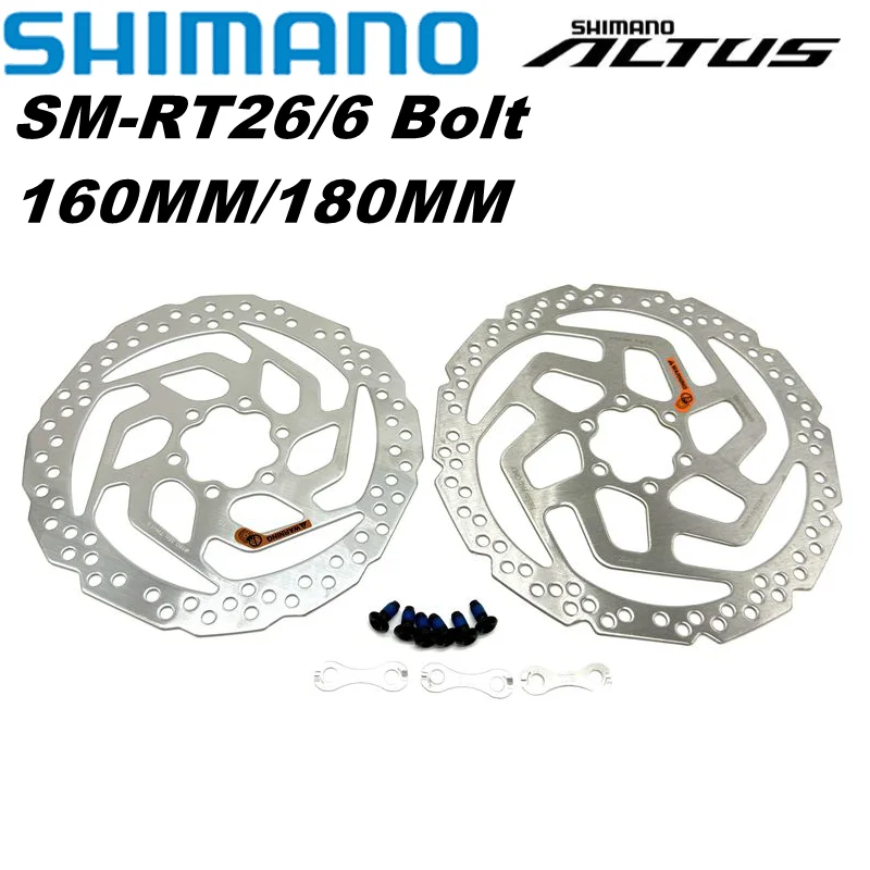 Тормозной диск SHIMANO DEORE SM RT26, 6 болтов, тормозной диск для горных велосипедов M610 M6000, тормозной диск 160 мм 180 мм MTB RT26 ROTOS
Тормозной диск SHIMANO DEORE SM RT26, 6 болтов, тормозной диск для горных велосипедов M610 M6000, тормозной диск 160 мм 180 мм MTB RT26 ROTOS