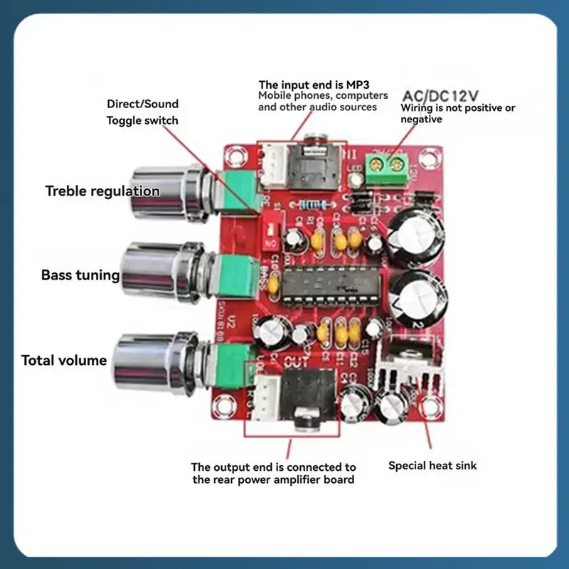 Y22A-BBE XR1075 Preamp Tone Board With Treble And Bass Adjustment Audio Equalizer Pre Amplifier For Enhanced Sound Control
Y22A-BBE XR1075 Preamp Tone Board With Treble And Bass Adjustment Audio Equalizer Pre Amplifier For Enhanced Sound Control