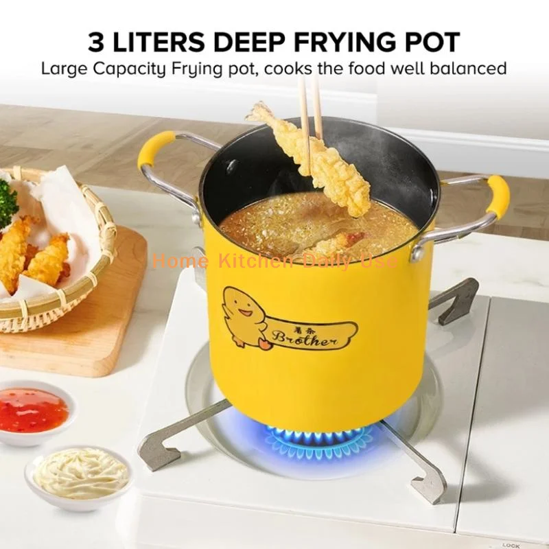 portable304 Stainless Steel Deep Fryer Pot Oil Filter Silicone Handle For Frying Chicken Fish Restaurant Quality At Home
portable304 Stainless Steel Deep Fryer Pot Oil Filter Silicone Handle For Frying Chicken Fish Restaurant Quality At Home