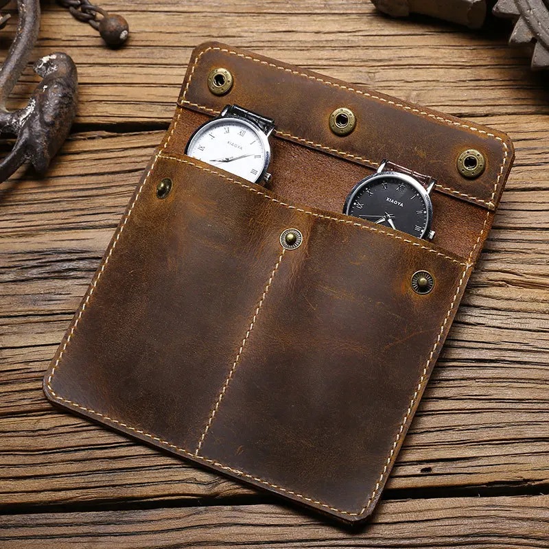 Vintage Leather Watch Storage Case Retro Portable Couple 2 Slots Watch Holder Travel Jewelry Pouch Organizer
Vintage Leather Watch Storage Case Retro Portable Couple 2 Slots Watch Holder Travel Jewelry Pouch Organizer