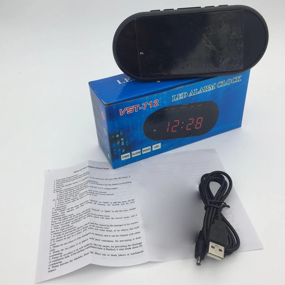 Usb Led Alarm Clock Plastic Clock Multi-Function Large Screen Time Display Home School Red Material
Usb Led Alarm Clock Plastic Clock Multi-Function Large Screen Time Display Home School Red Material