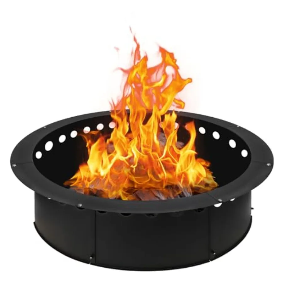 Outdoor Smokeless Fire Pit Ring 40 Outer/ Inner Diameter Heavy Duty Metal Round Liner Insert for Outside DIY Campfire or Bonfir
Outdoor Smokeless Fire Pit Ring 40 Outer/ Inner Diameter Heavy Duty Metal Round Liner Insert for Outside DIY Campfire or Bonfir