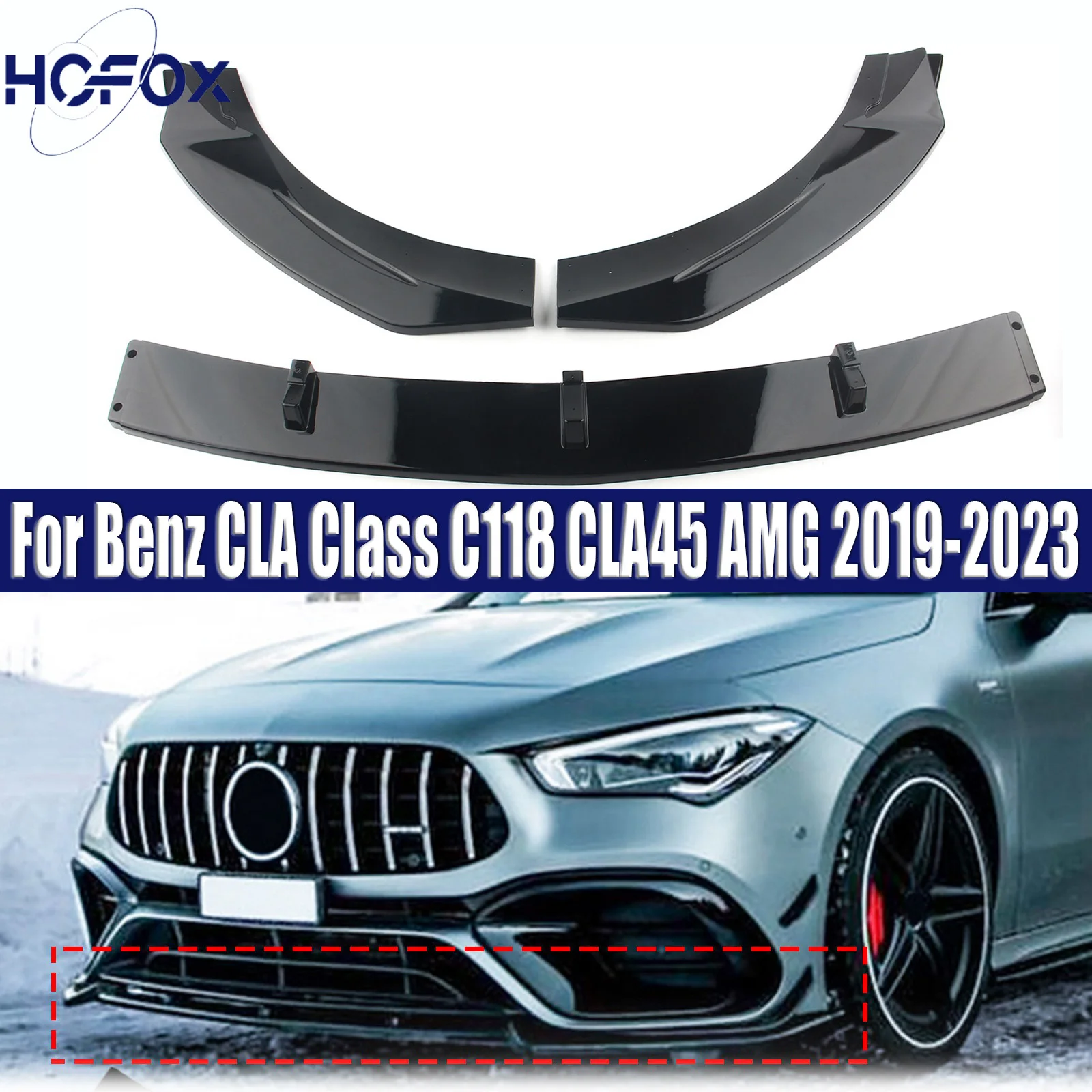For Benz CLA Class C118 CLA45 AMG 2019-2023 Car Front Bumper Lip Splitter Lower Diffuser Guard Chin Body Kit Spoiler
For Benz CLA Class C118 CLA45 AMG 2019-2023 Car Front Bumper Lip Splitter Lower Diffuser Guard Chin Body Kit Spoiler
