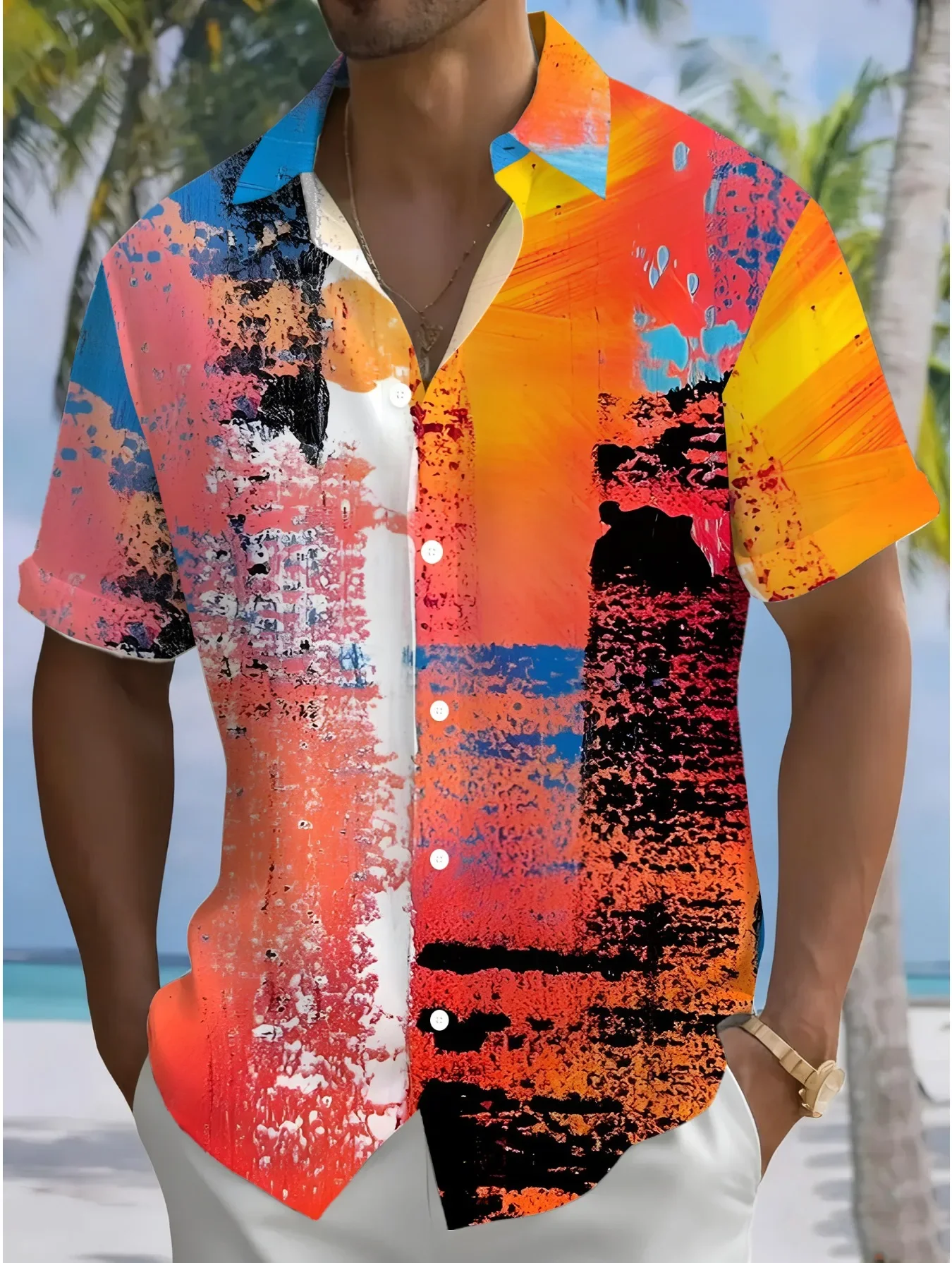 High Street Summer Tropical Men's Hawaiian Shirt Man Short Sleeve Casual Print Fashion Streetwear Vacation Tops
High Street Summer Tropical Men's Hawaiian Shirt Man Short Sleeve Casual Print Fashion Streetwear Vacation Tops