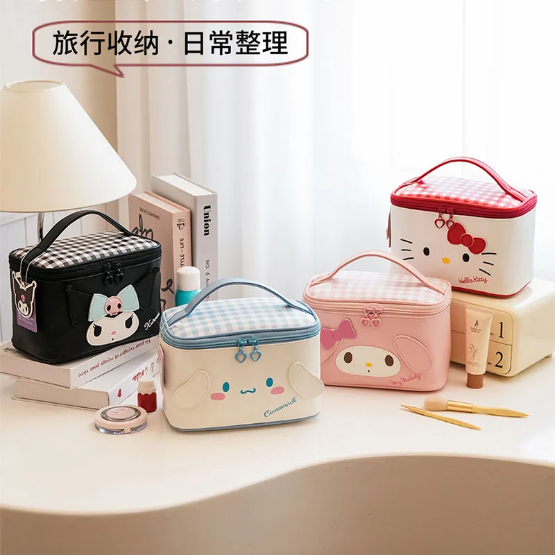 Sanrio Hello Kitty Cosmetic Bag Cute Cartoon Kuromi Makeup Bag Large Capacity Travel Portable Storage bag
Sanrio Hello Kitty Cosmetic Bag Cute Cartoon Kuromi Makeup Bag Large Capacity Travel Portable Storage bag