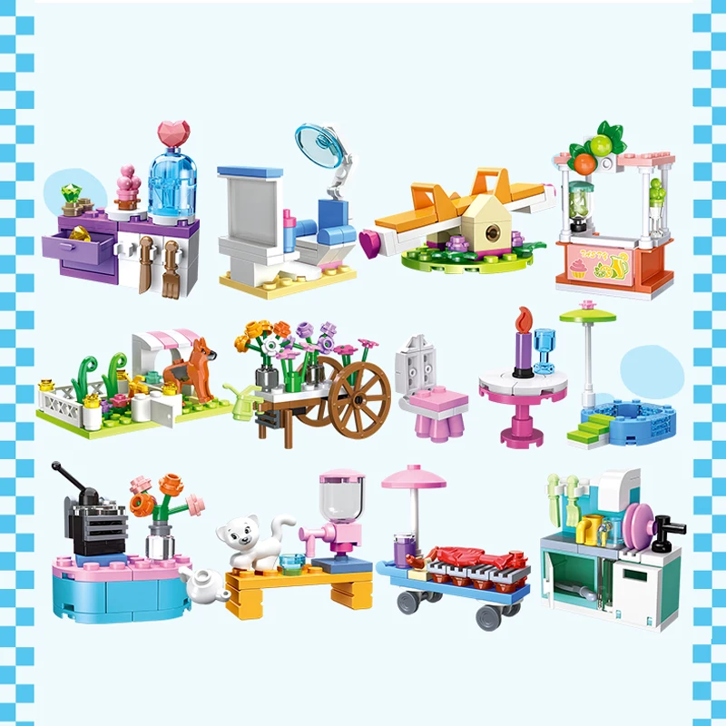 Girls interactive play house building blocks set mini multi-style scenes lightweight and easy to carry children's birthday gifts
Girls interactive play house building blocks set mini multi-style scenes lightweight and easy to carry children's birthday gifts