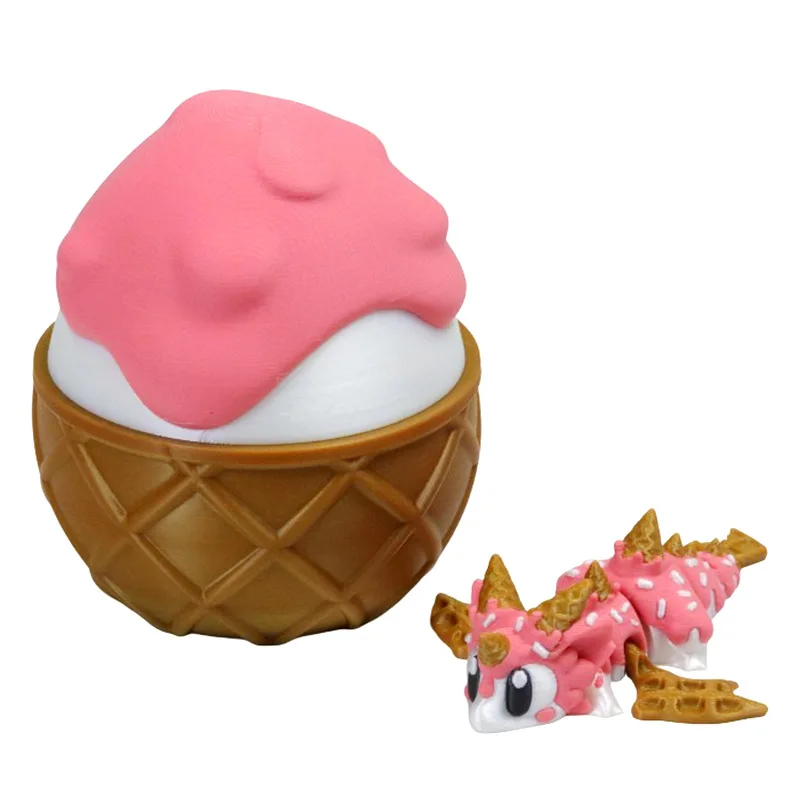 Cute 3D Printed Dragon Egg & Dragon Figure Toy Set with Icecream Shape Stress Relief Fidget Toy Desk Decoration Ideal Gift
Cute 3D Printed Dragon Egg & Dragon Figure Toy Set with Icecream Shape Stress Relief Fidget Toy Desk Decoration Ideal Gift